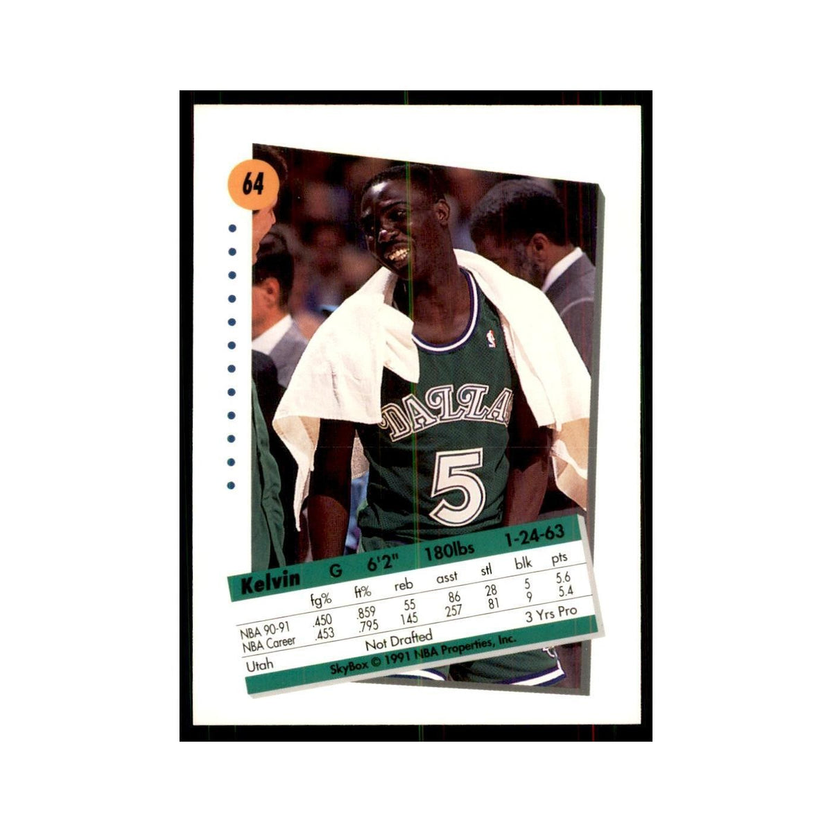 1991 SkyBox Kelvin Upshaw Basketball Cards #64