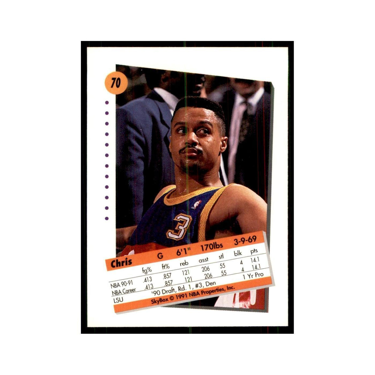 1991 SkyBox Chris Jackson Basketball Cards #70