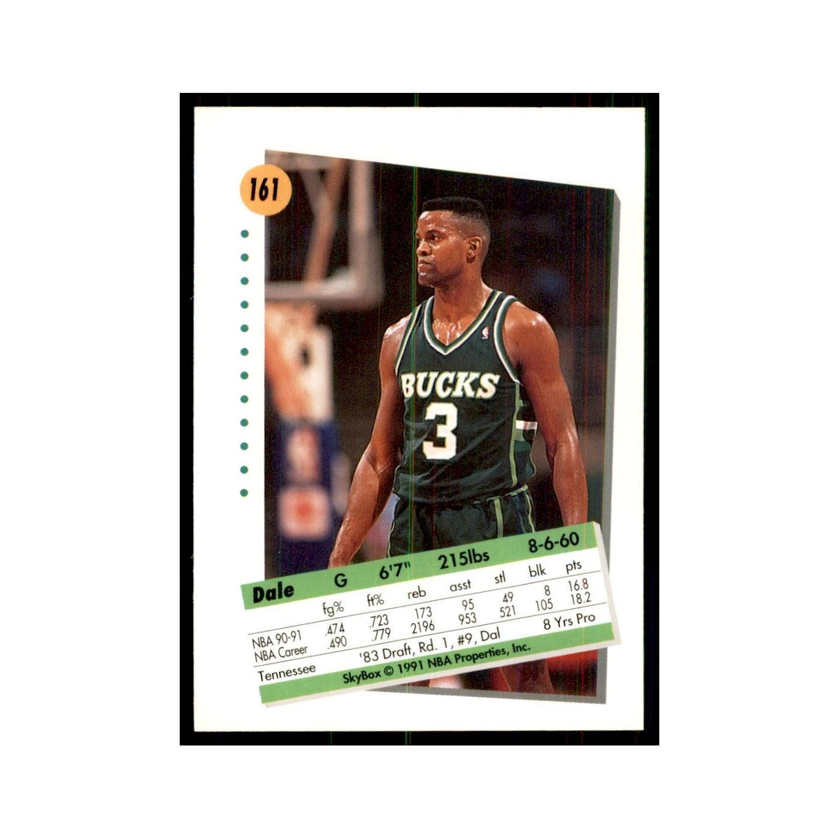1991 SkyBox Dale Ellis Basketball Cards #161