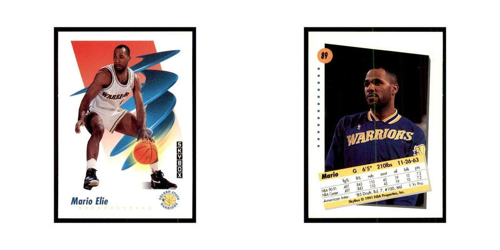 1991 SkyBox Mario Elie Basketball Cards #89