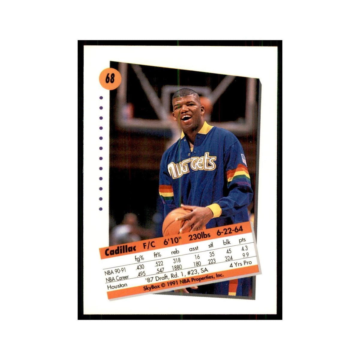 1991 SkyBox Greg Anderson Basketball Cards #68