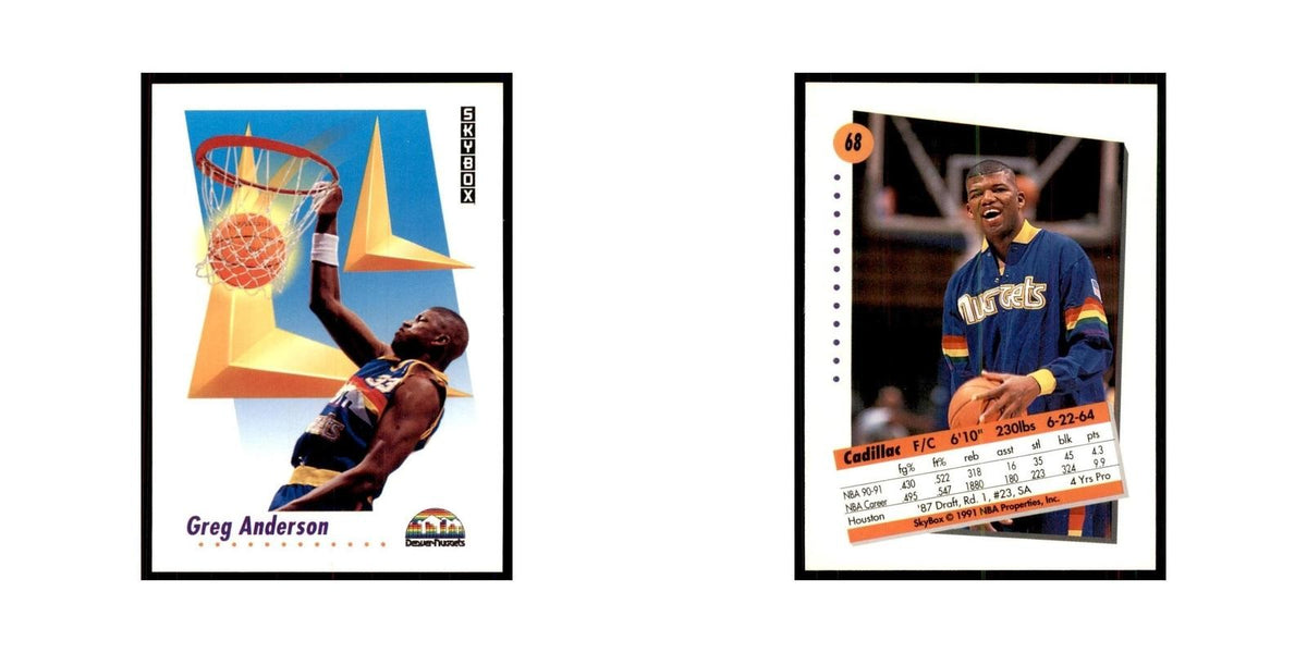 1991 SkyBox Greg Anderson Basketball Cards #68