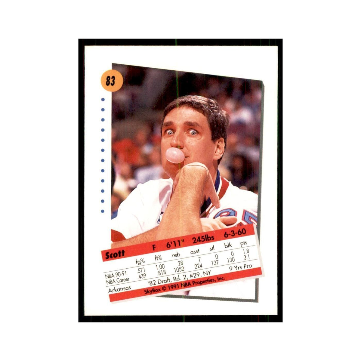 1991 SkyBox Scott Hastings Basketball Cards #83