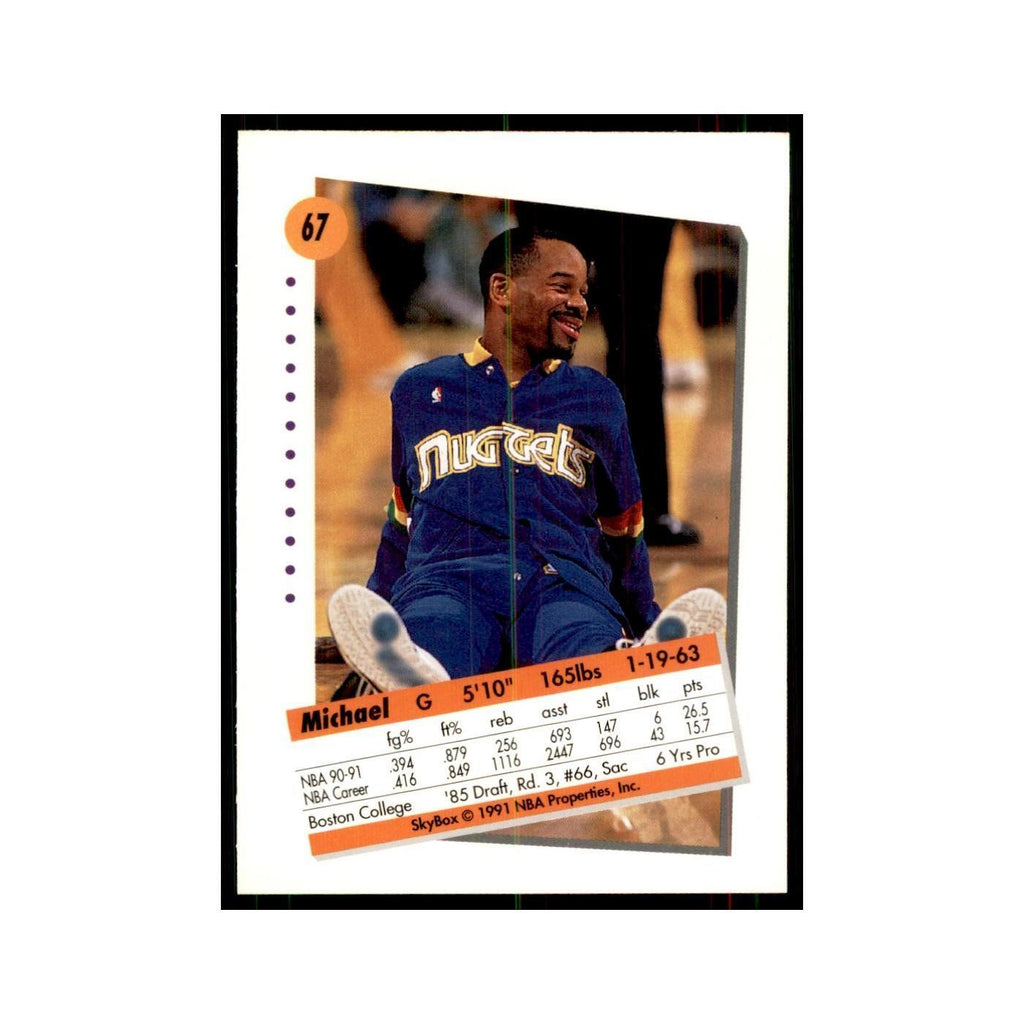 1991 SkyBox Michael Adams Basketball Cards #67