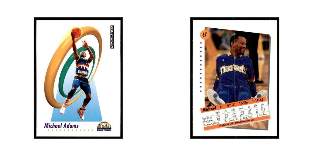 1991 SkyBox Michael Adams Basketball Cards #67