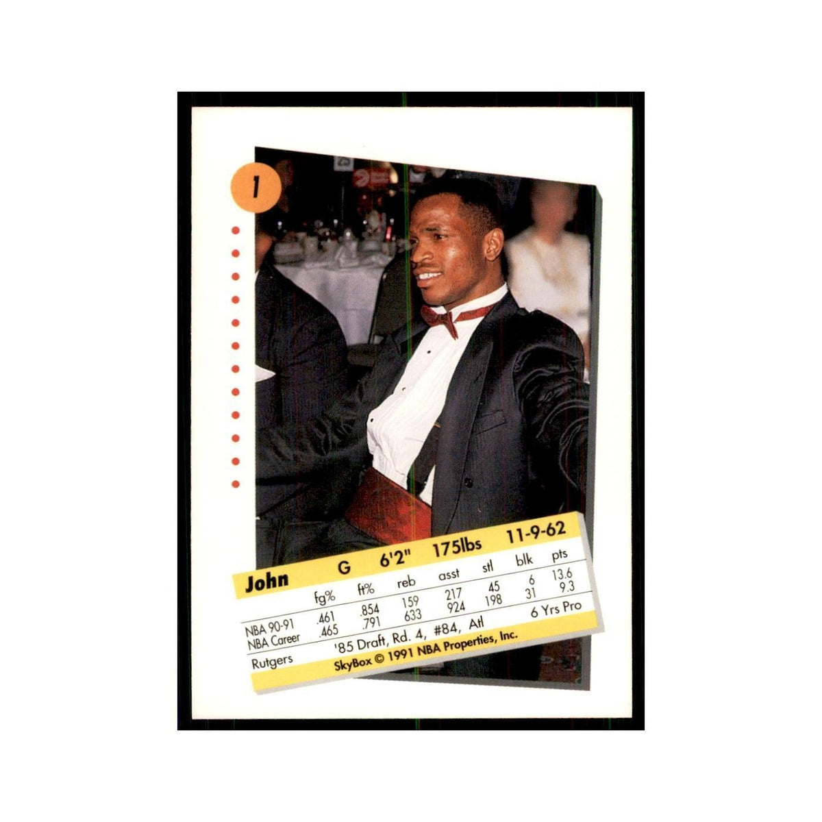 1991 SkyBox John Battle Basketball Cards #1
