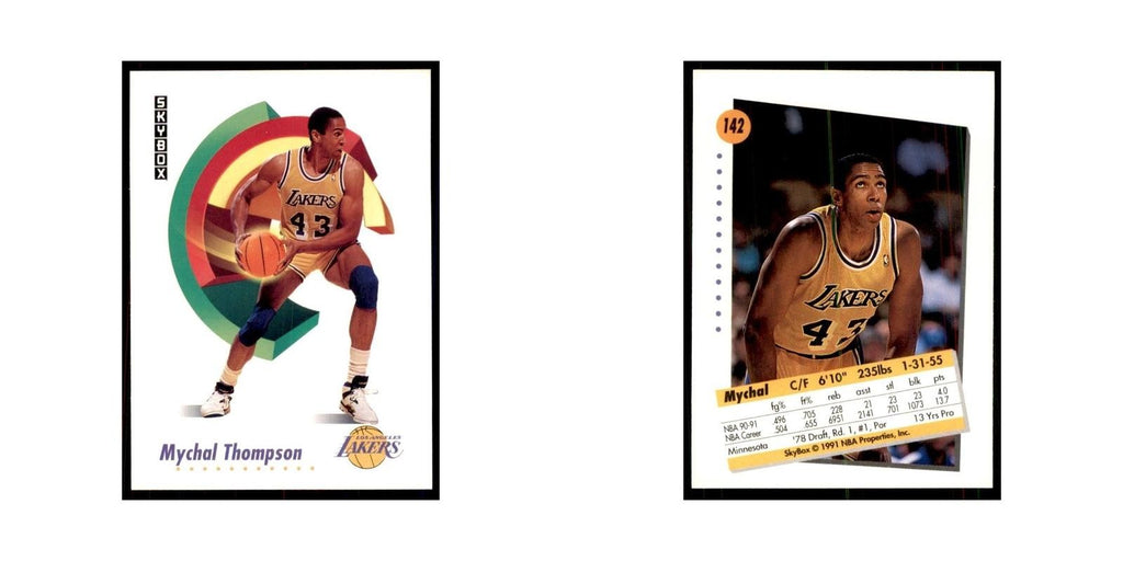 1991 SkyBox Mychal Thompson Basketball Cards #142