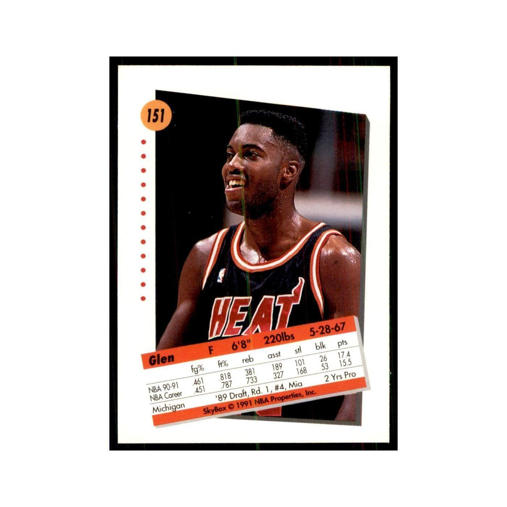 1991 SkyBox Glen Rice Basketball Cards #151