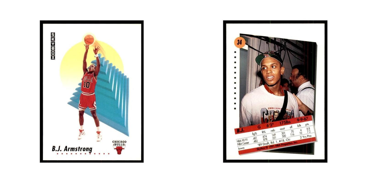 1991 SkyBox B.J. Armstrong Basketball Cards #34