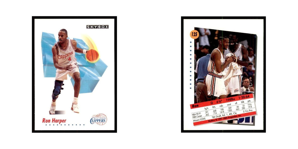 1991 SkyBox Ron Harper Basketball Cards #125