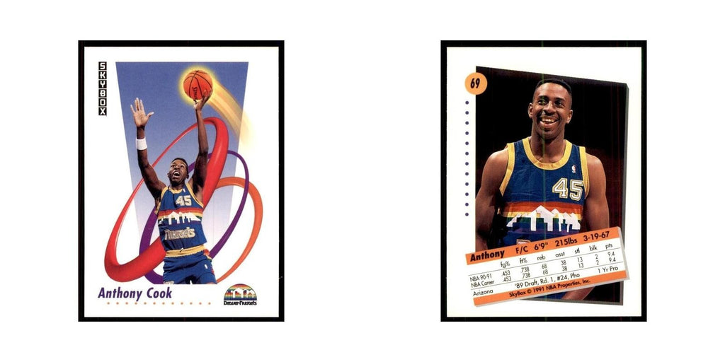 1991 SkyBox Anthony Cook Basketball Cards #69