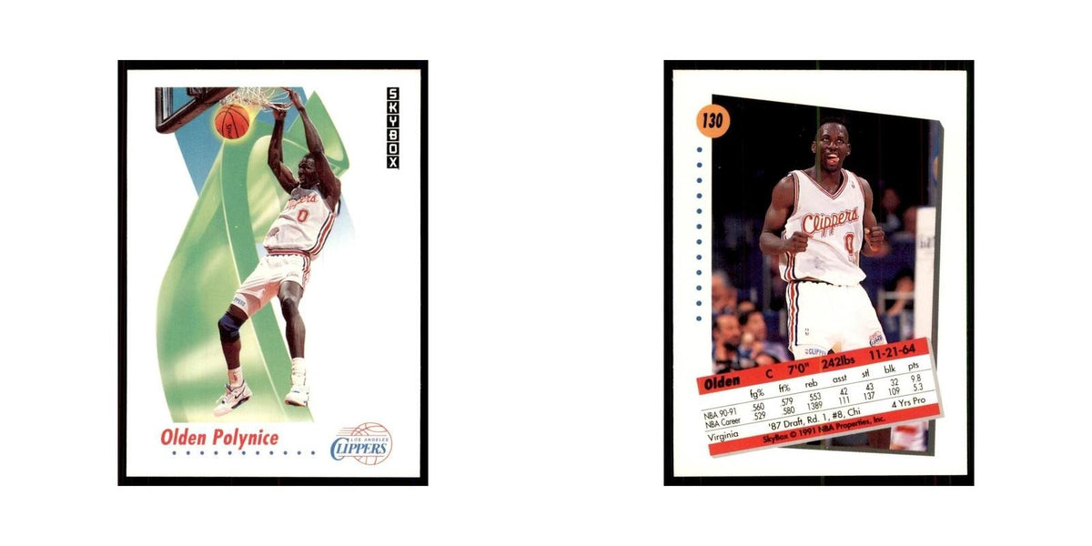 1991 SkyBox Olden Polynice Basketball Cards #130