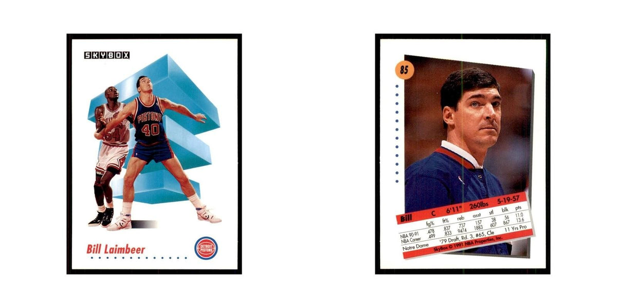 1991 SkyBox Bill Laimbeer Basketball Cards #85