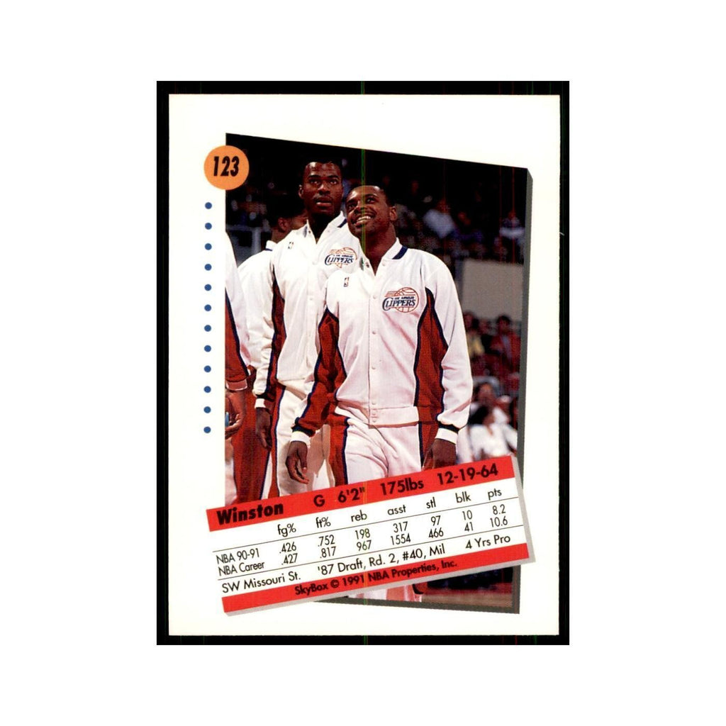 1991 SkyBox Winston Garland Basketball Cards #123