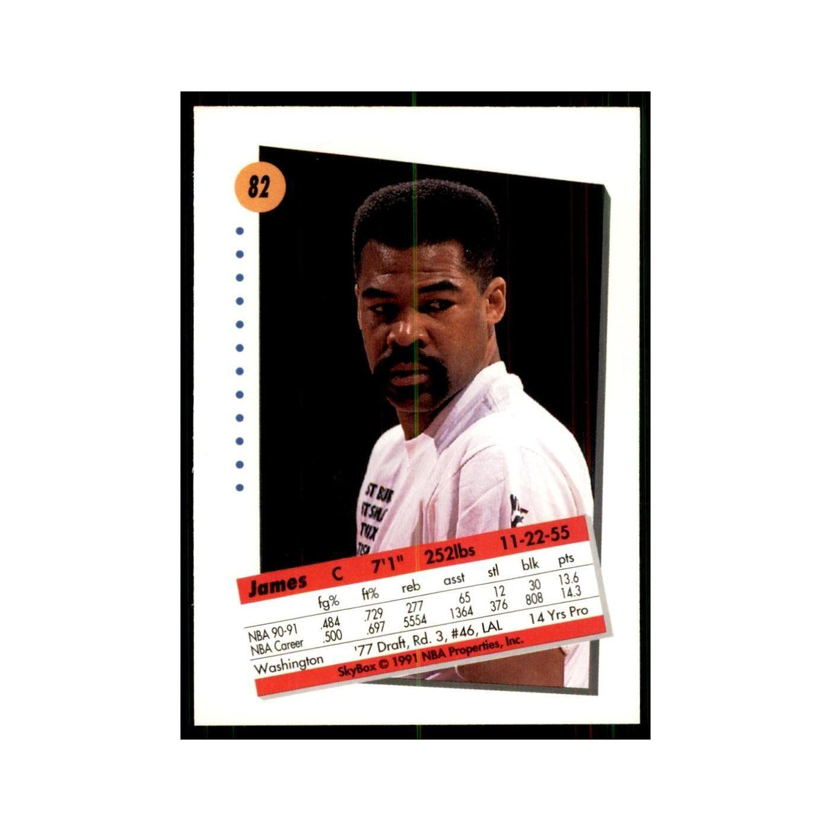 1991 SkyBox James Edwards Basketball Cards #82