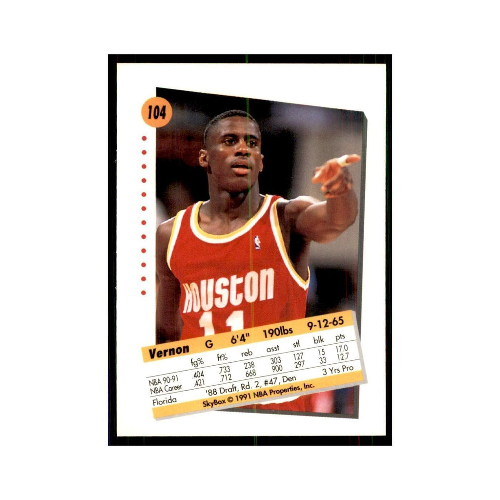 1991 SkyBox Vernon Maxwell Basketball Cards #104