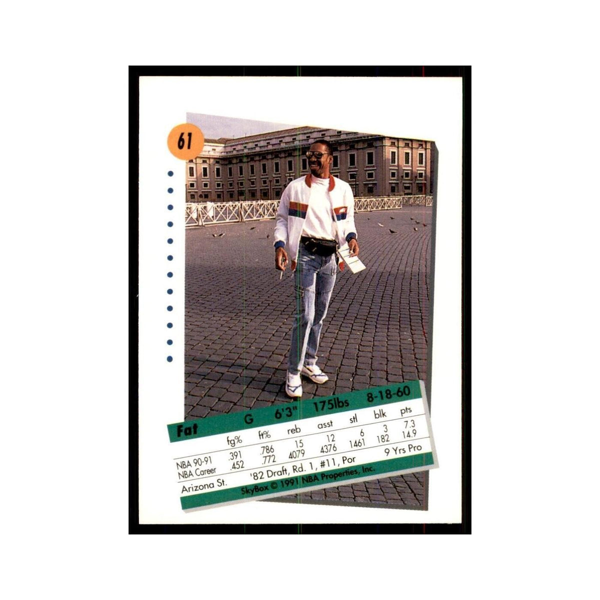 1991 SkyBox Lafayette Lever Basketball Cards #61