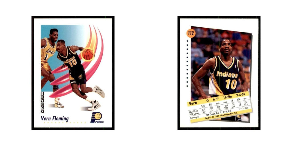 1991 SkyBox Vern Fleming Basketball Cards #112
