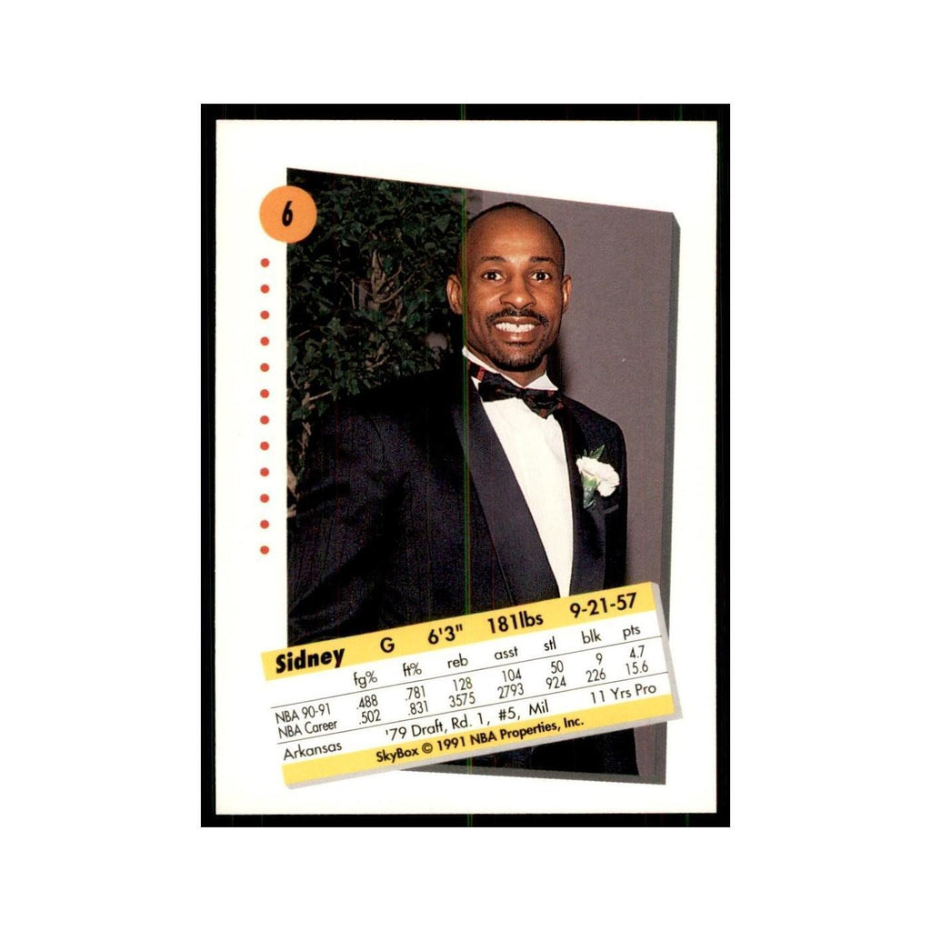 1991 SkyBox Sidney Moncrief Basketball Cards #6