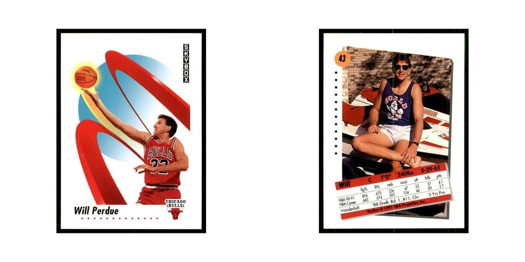 1991 SkyBox Will Perdue Basketball Cards #43