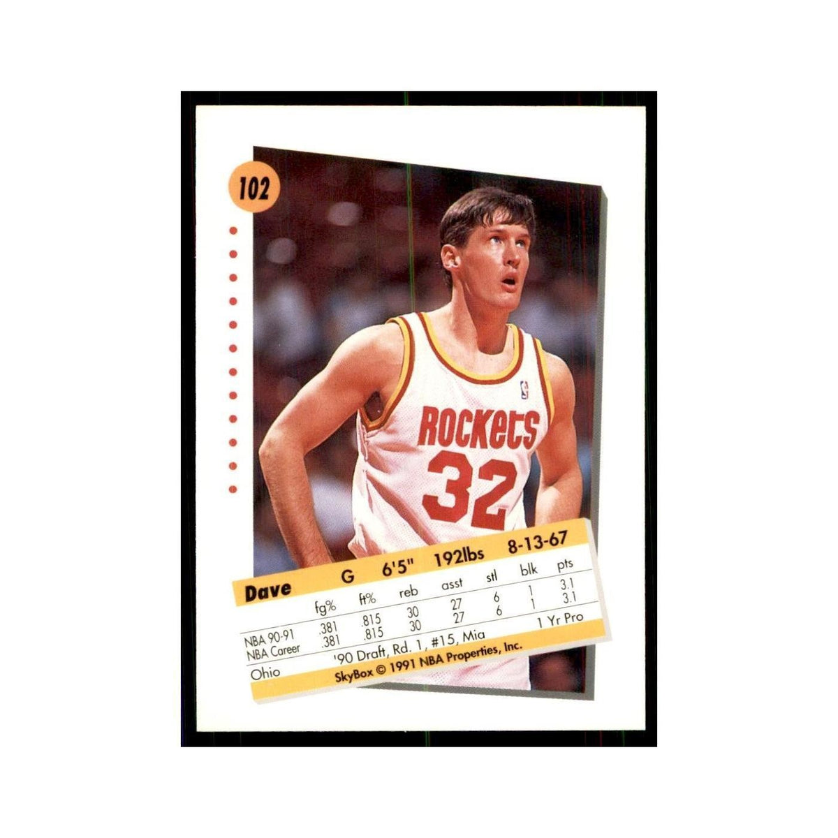 1991 SkyBox Dave Jamerson Basketball Cards #102