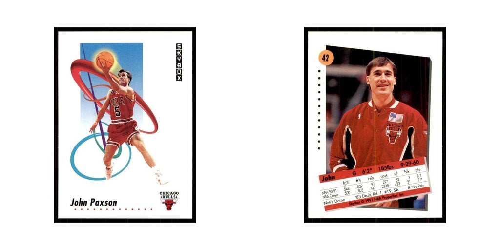 1991 SkyBox John Paxson Basketball Cards #42