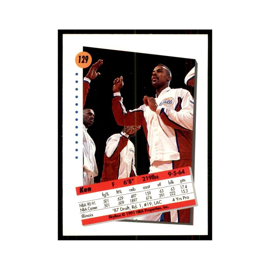 1991 SkyBox Ken Norman Basketball Cards #129