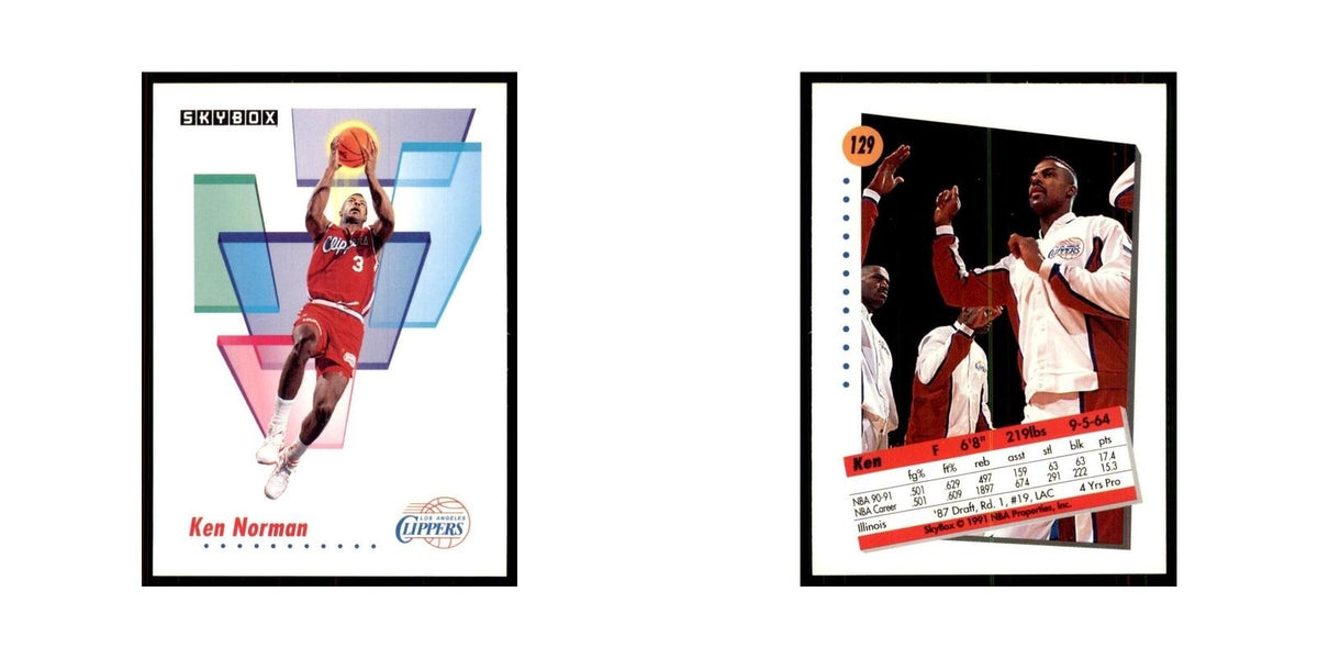 1991 SkyBox Ken Norman Basketball Cards #129