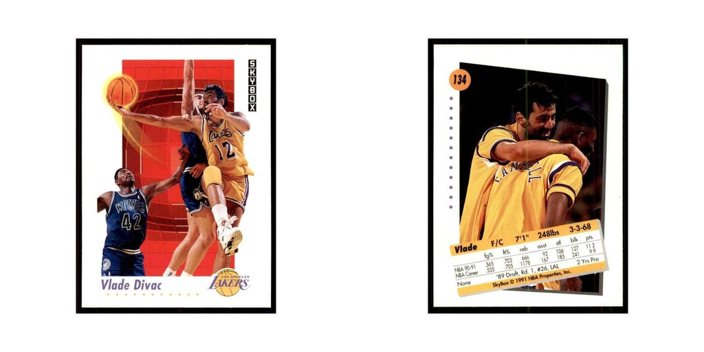 1991 SkyBox Vlade Divac Basketball Cards #134
