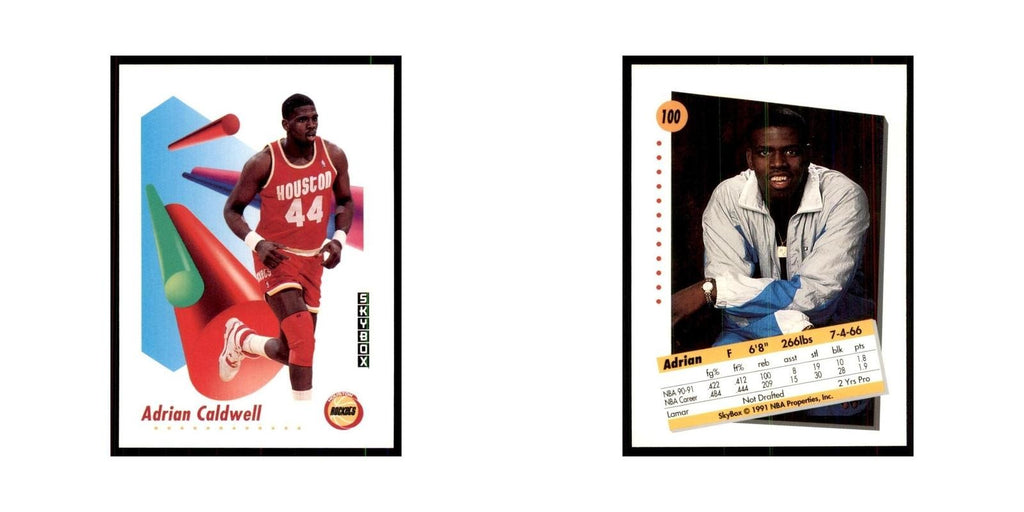 1991 SkyBox Adrian Caldwell Basketball Cards #100