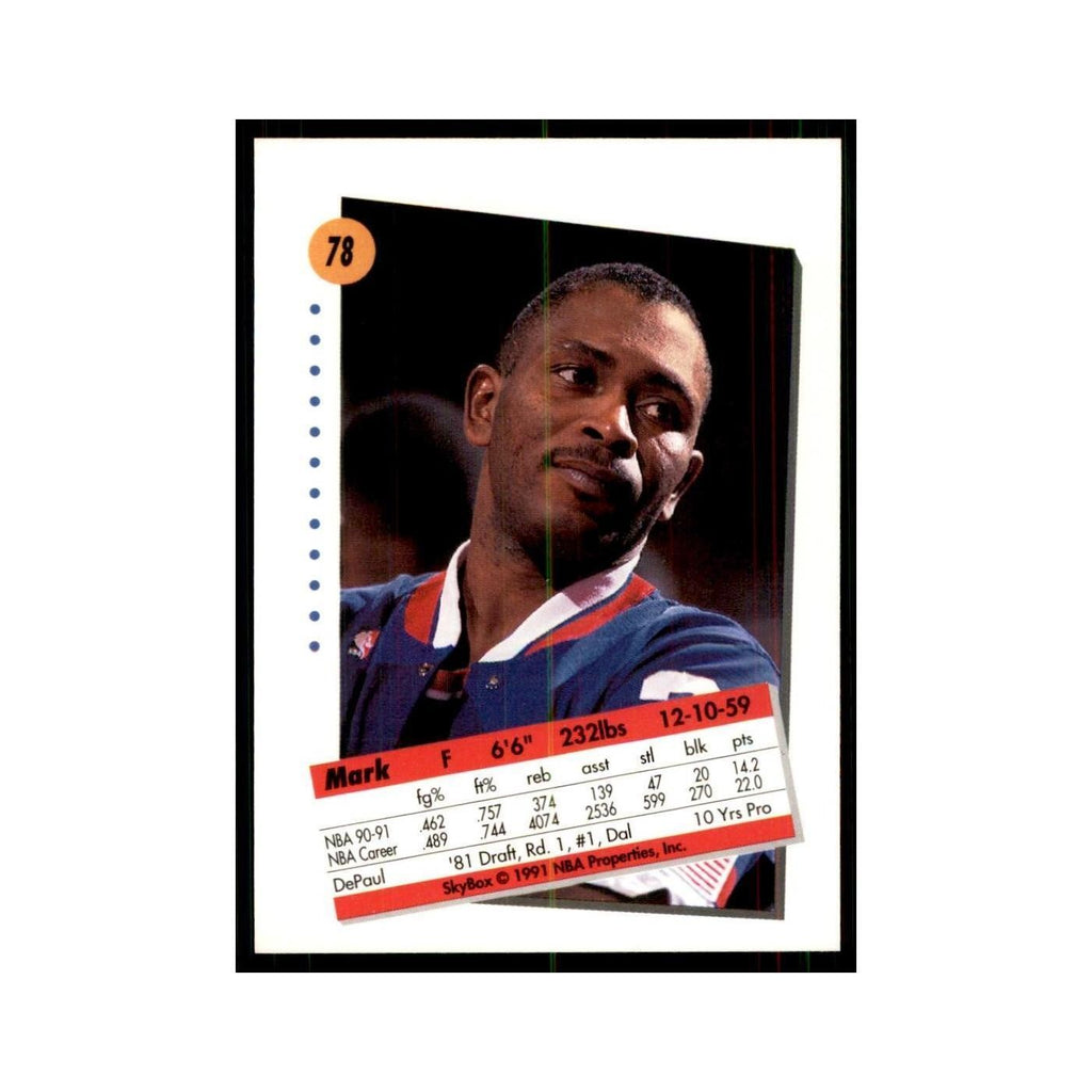 1991 SkyBox Mark Aguirre Basketball Cards #78