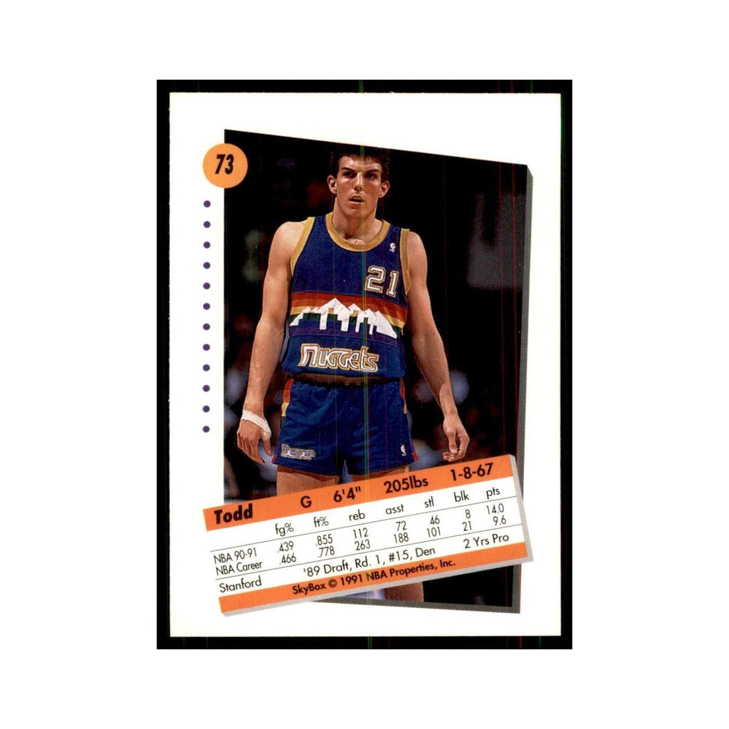 1991 SkyBox Todd Lichti Basketball Cards #73