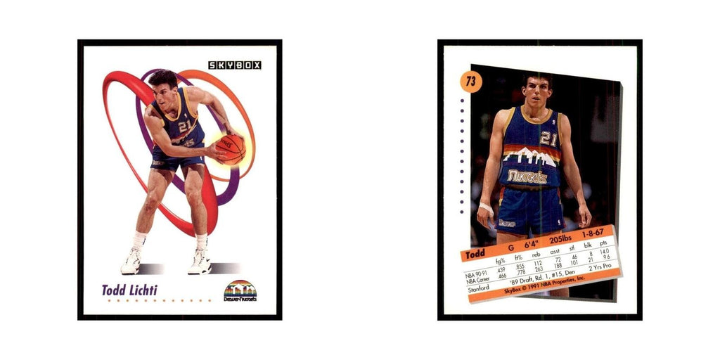 1991 SkyBox Todd Lichti Basketball Cards #73