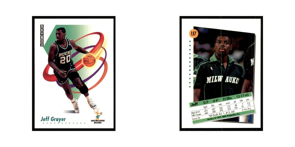 1991 SkyBox Jeff Grayer Basketball Cards #157