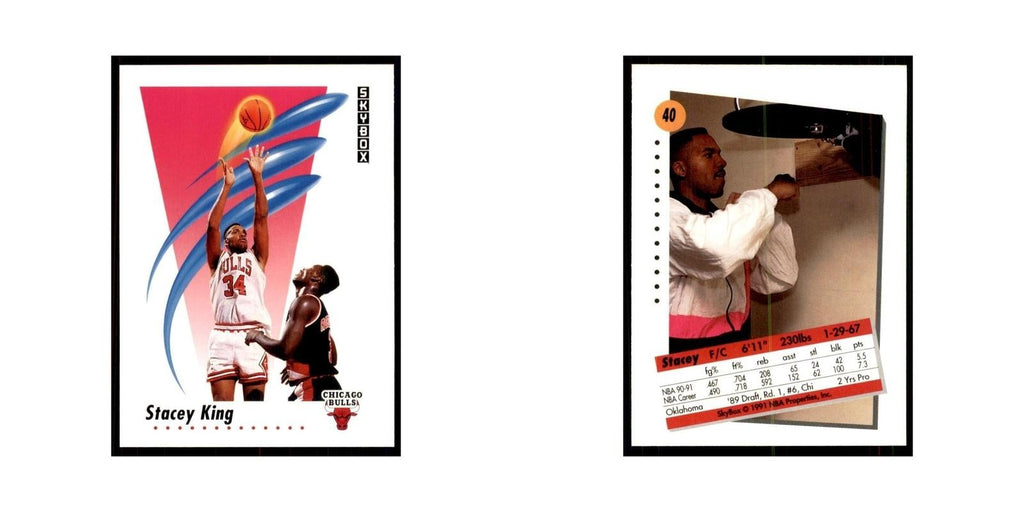 1991 SkyBox Stacey King Basketball Cards #40