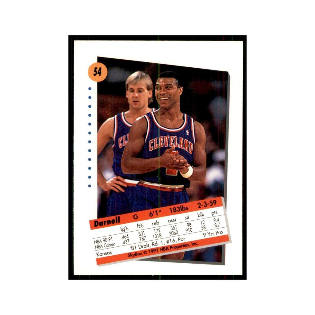 1991 SkyBox Darnell Valentine Basketball Cards #54