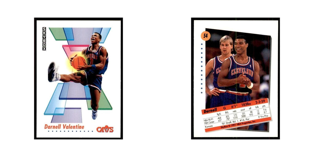 1991 SkyBox Darnell Valentine Basketball Cards #54