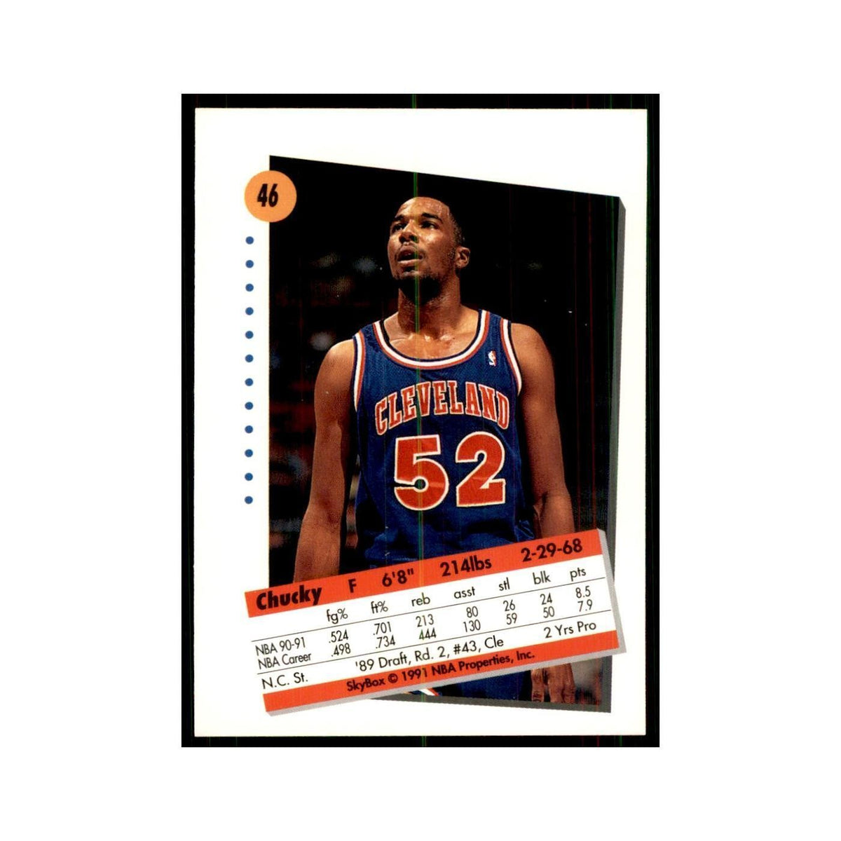 1991 SkyBox Chucky Brown Basketball Cards #46