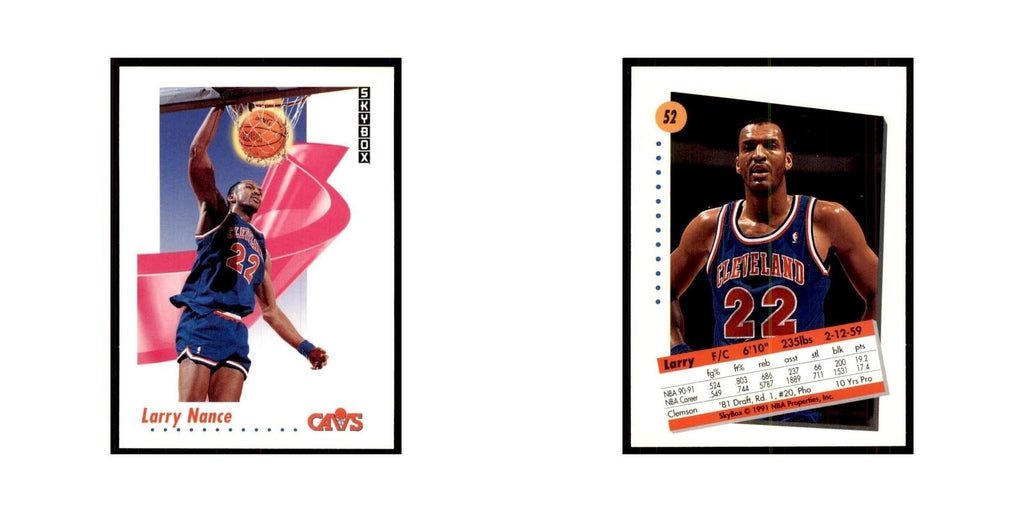1991 SkyBox Larry Nance Basketball Cards #52