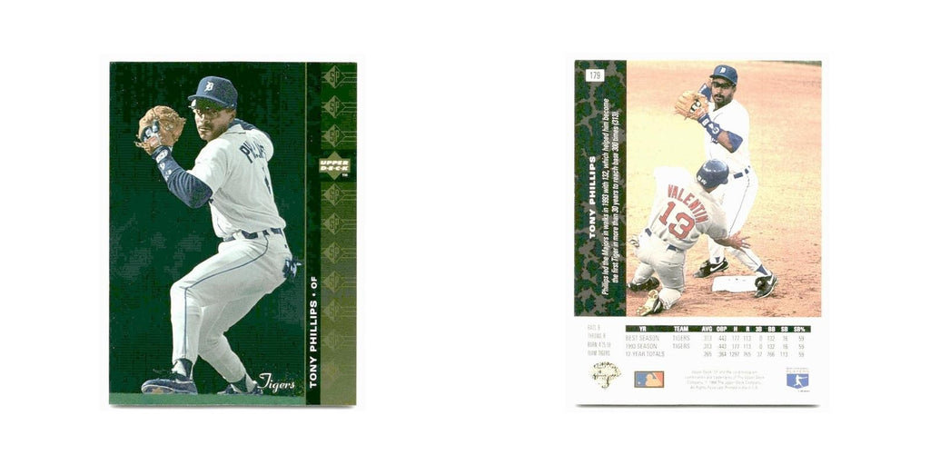 Tony Phillips 1994 SP #179 Detroit Tigers Baseball Card NM