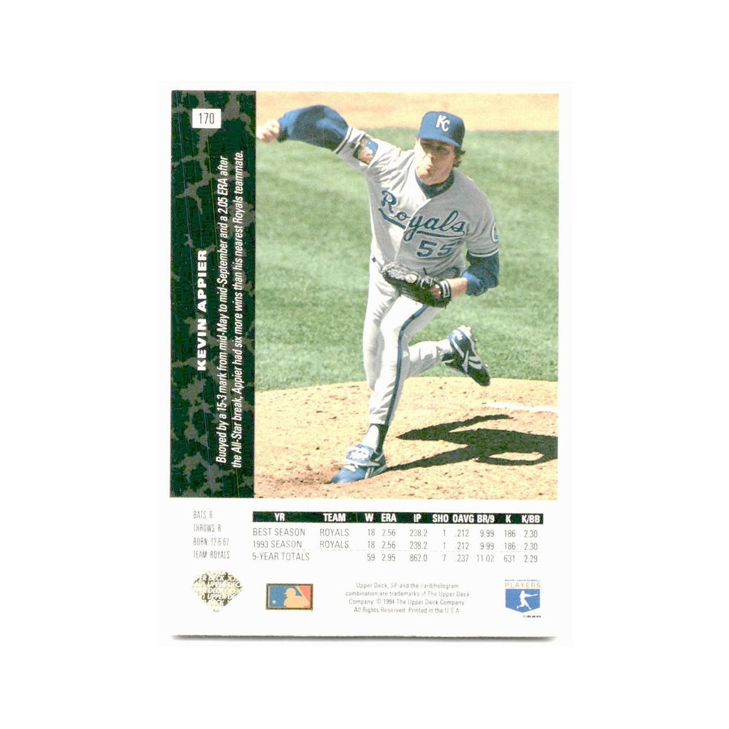 Kevin Appier 1994 SP #170 Kansas City Royals Baseball Card NM