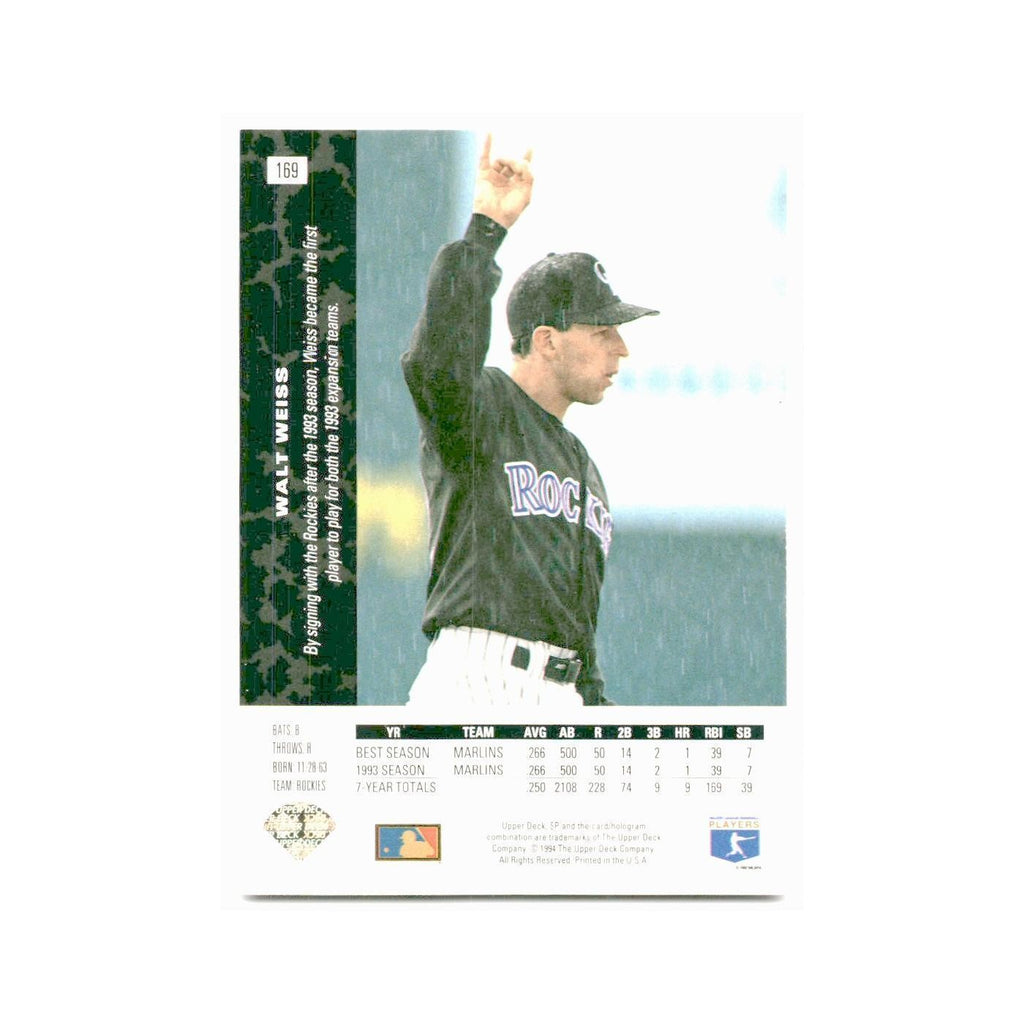 Walt Weiss 1994 SP #169 Colorado Rockies Baseball Card NM