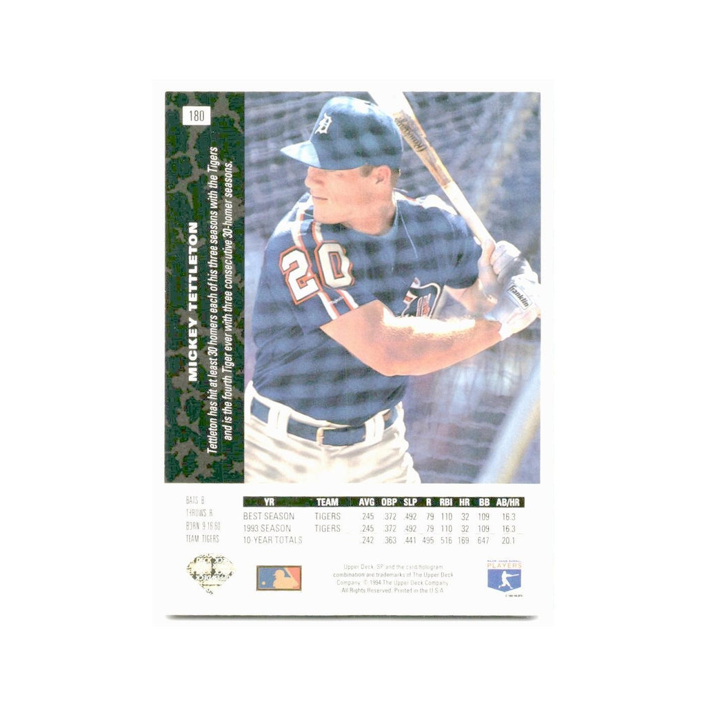 Mickey Tettleton 1994 SP #180 Detroit Tigers Baseball Card NM