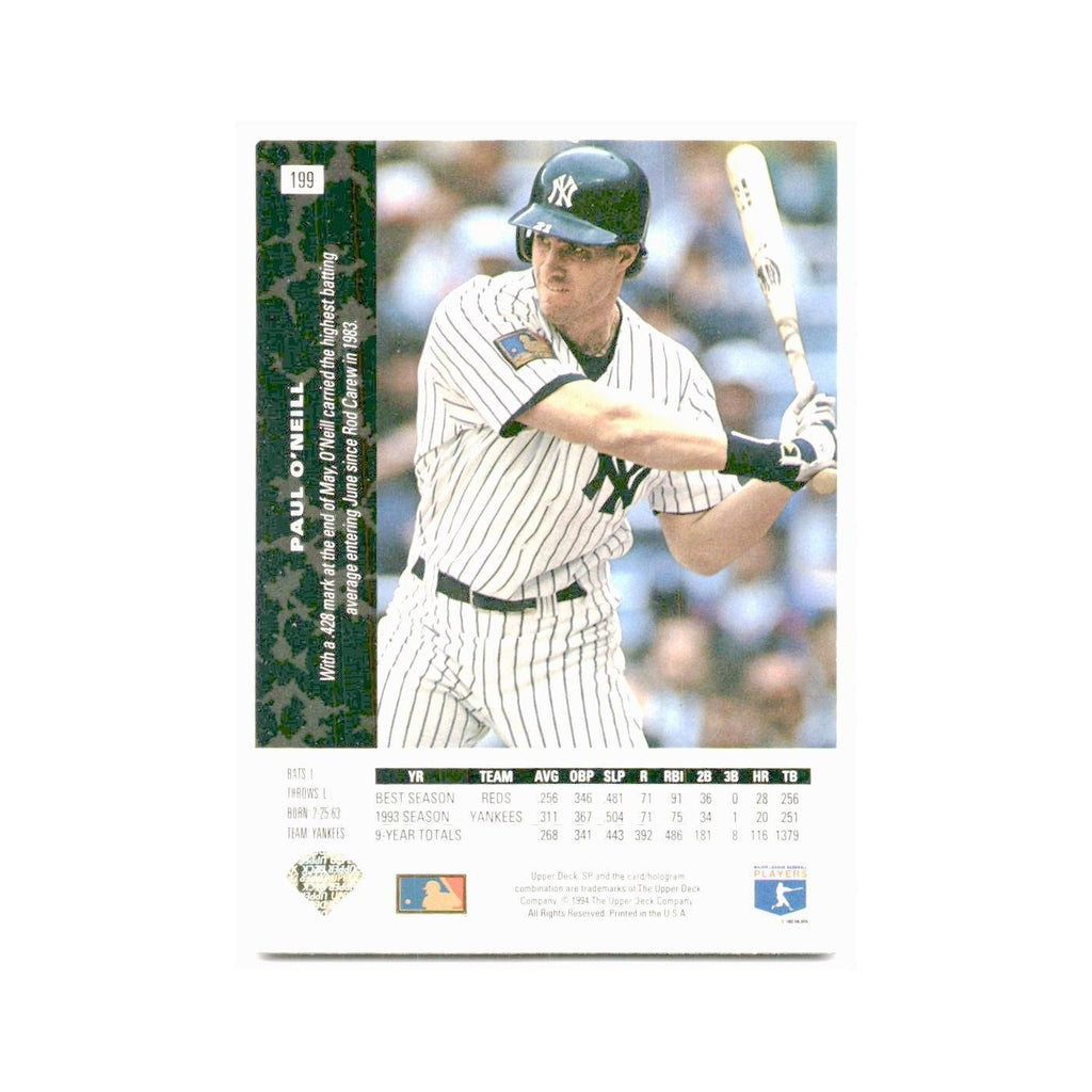 Paul O'Neill 1994 SP #199 New York Yankees Baseball Card NM