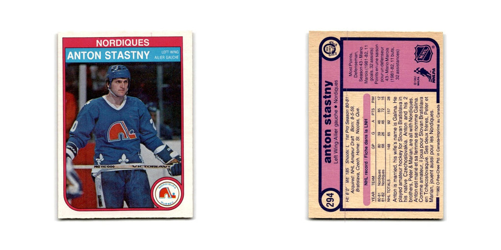 1982 O-Pee-Chee Anton Stastny Quebec Nordiques #294
