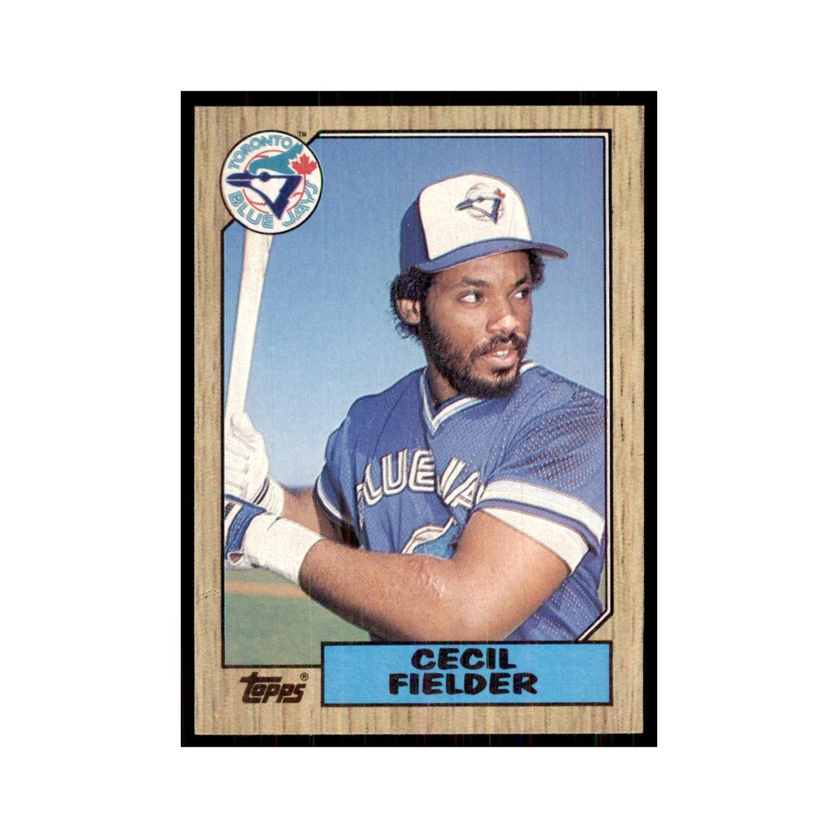 1987 Topps Baseball Card Cecil Fielder Blue Jays #178