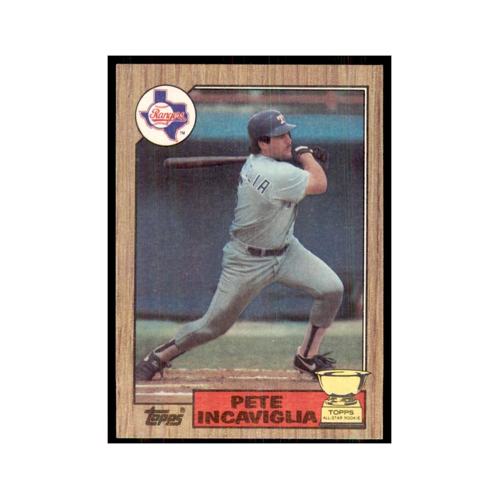 1987 Topps Baseball Card Pete Incaviglia Rangers #550
