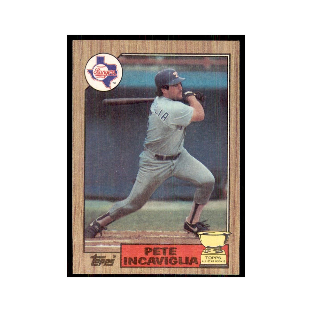 1987 Topps Baseball Card Pete Incaviglia Rangers #550