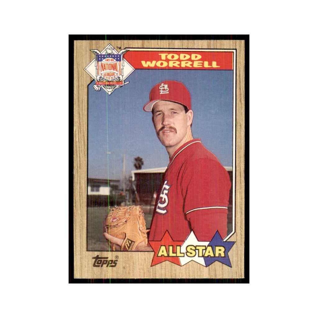 1987 Topps Baseball Card Todd Worrell Cardinals #605
