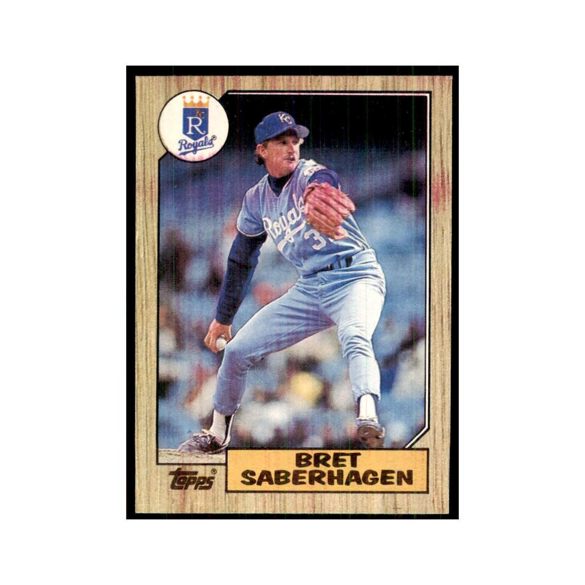 1987 Topps Baseball Card Bret Saberhagen Royals #140